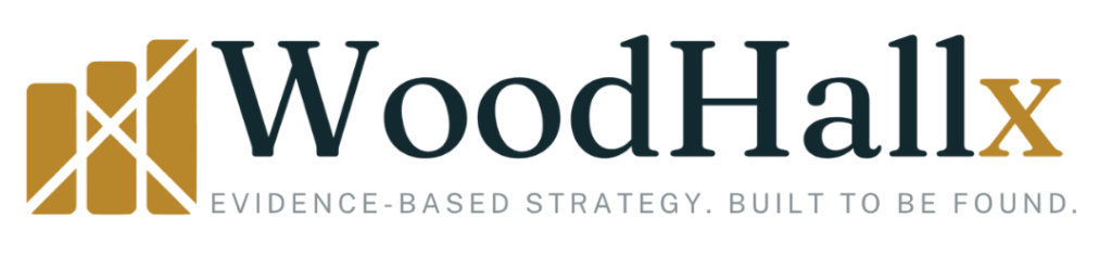 WoodHall X Logo 2026 - RVA and DMV healthcare marketing agency